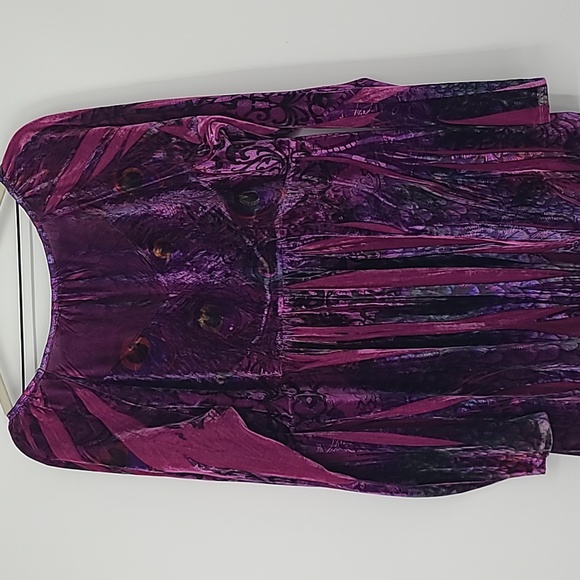 Gypsy purple velvet tunic top, stevie nicks style XL apt.9 - Picture 9 of 11